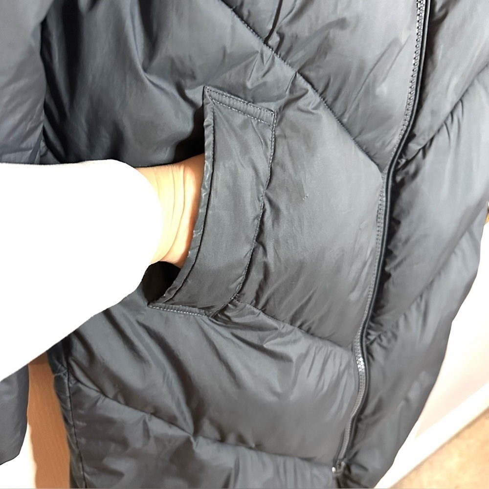 SAVE THE DUCK Women’s Long Parka Jacket Winter Coat, Grey, Size XS Warm, Quilted - Picture 3 of 15